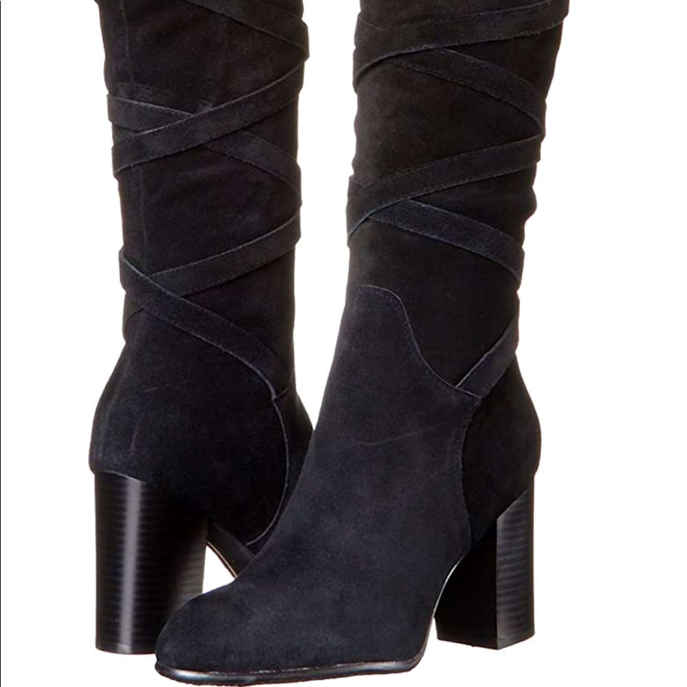 Sam Edelman Over the Knee Strappy Suede Boot